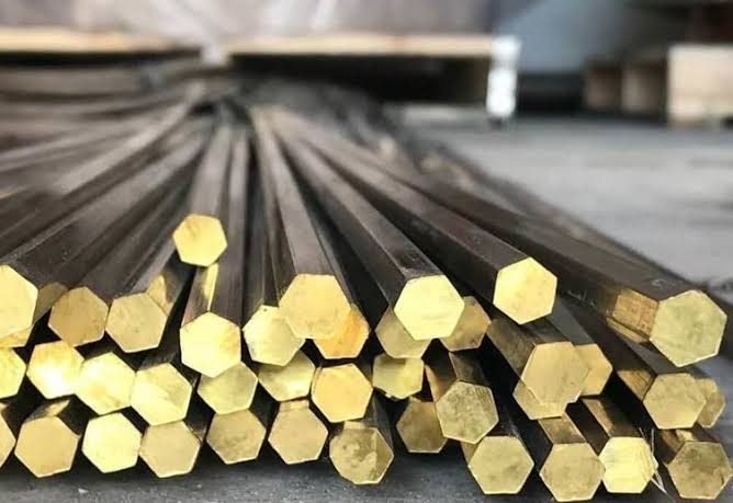 Bronze bars manufacturer India - bundled bronze hex bars ready for dispatch - Sunflex Metalloy